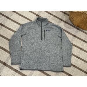Patagonia Men’s Better Sweater 1/4 Zip Gray Large Fleece Jacket